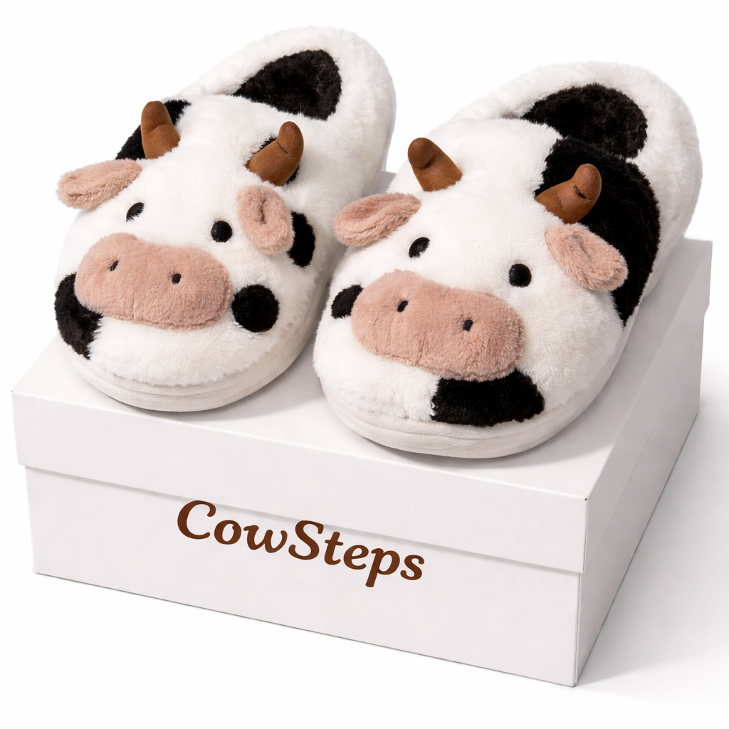 SłodkieKapcie ┃ CowSteps┃Krowie Kapcie┃Ciepłe i mięciutkie┃