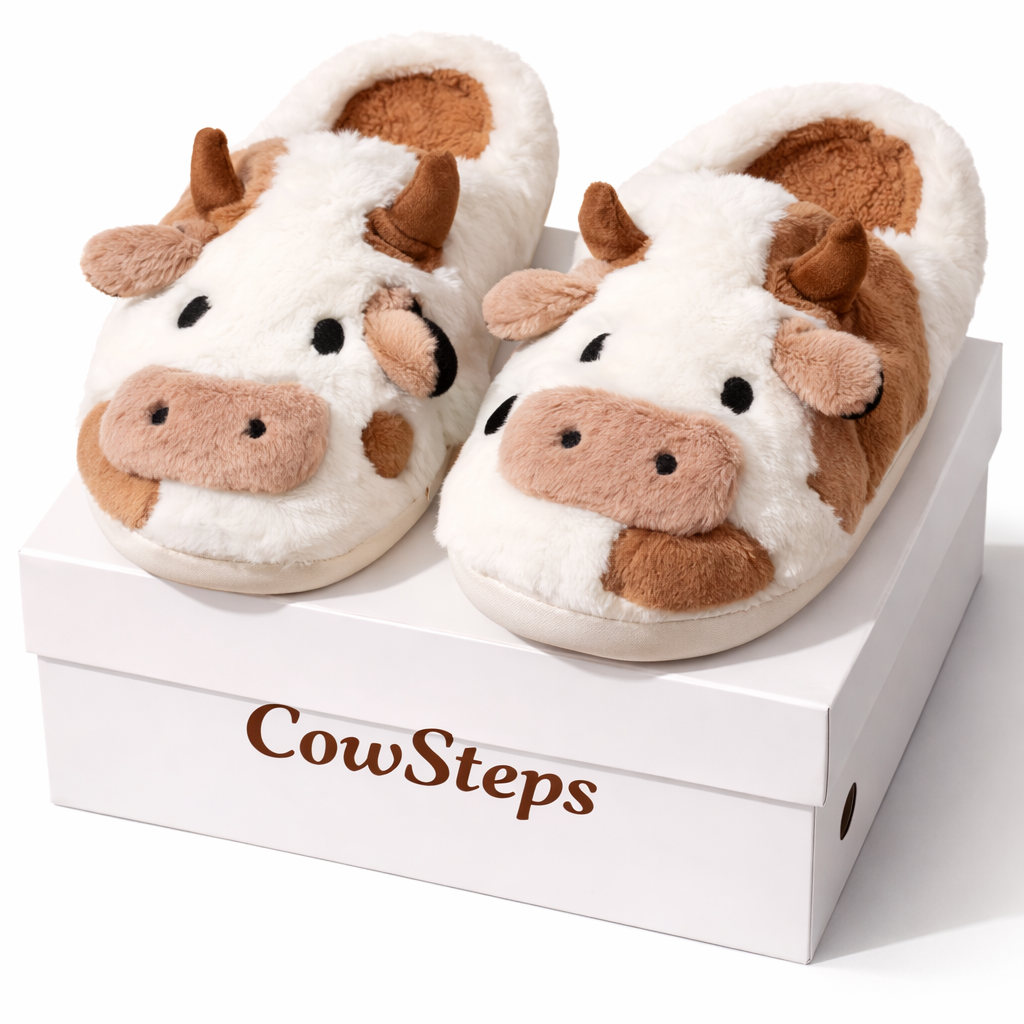 SłodkieKapcie ┃ CowSteps┃Krowie Kapcie┃Ciepłe i mięciutkie┃