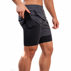 CoreX | Spodenki treningowe 2-warstwowe z bezpiecznymi kieszeniami